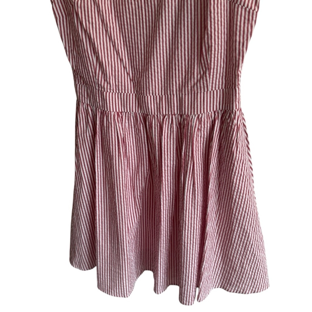 Kiel James Patrick Striped Seersucker Mini Dress, Size 6 - Picture 4 of 11